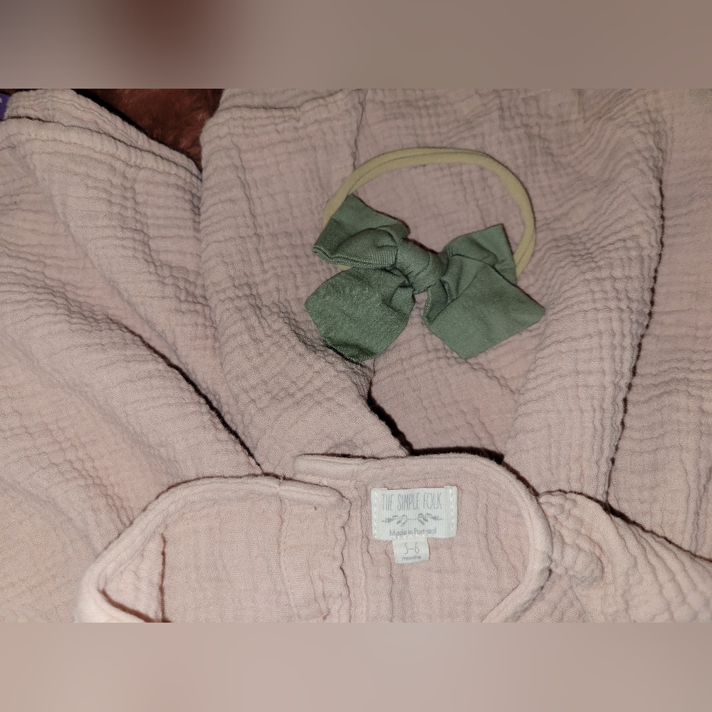 The Simple Folk Muslin Dress w Baby Blossom Headband - Picture 3 of 5